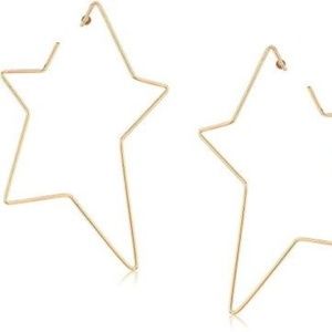 New Steve Madden open star post drop earrings